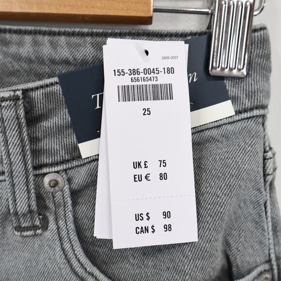 NWT Abercrombie & Fitch Curve Love High Rise Mom Jean Grey Size 25 Regular - Picture 12 of 12